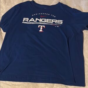 Nike Blue Short Sleeve Tee with Rangers Design